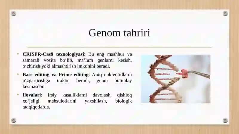 Genetikaning yangi yo‘nalishlari 3