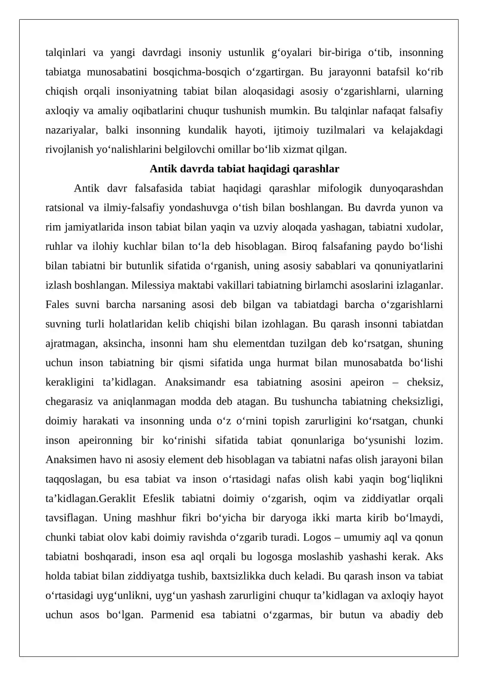 Ekologik inqirozning falsafiy ildizlari 3