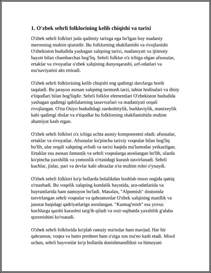 O'ZBEK SEHRLI FOLKLORI 3