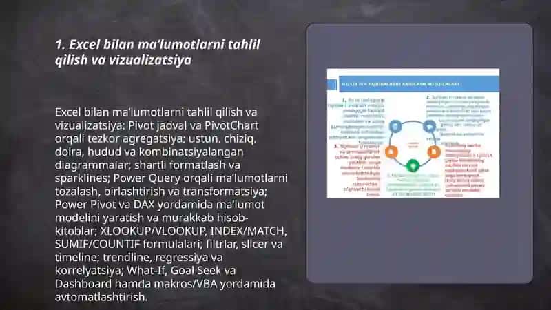 Excel bilan maʼlumotlarni tahlil qilish va vizualizatsiya 3