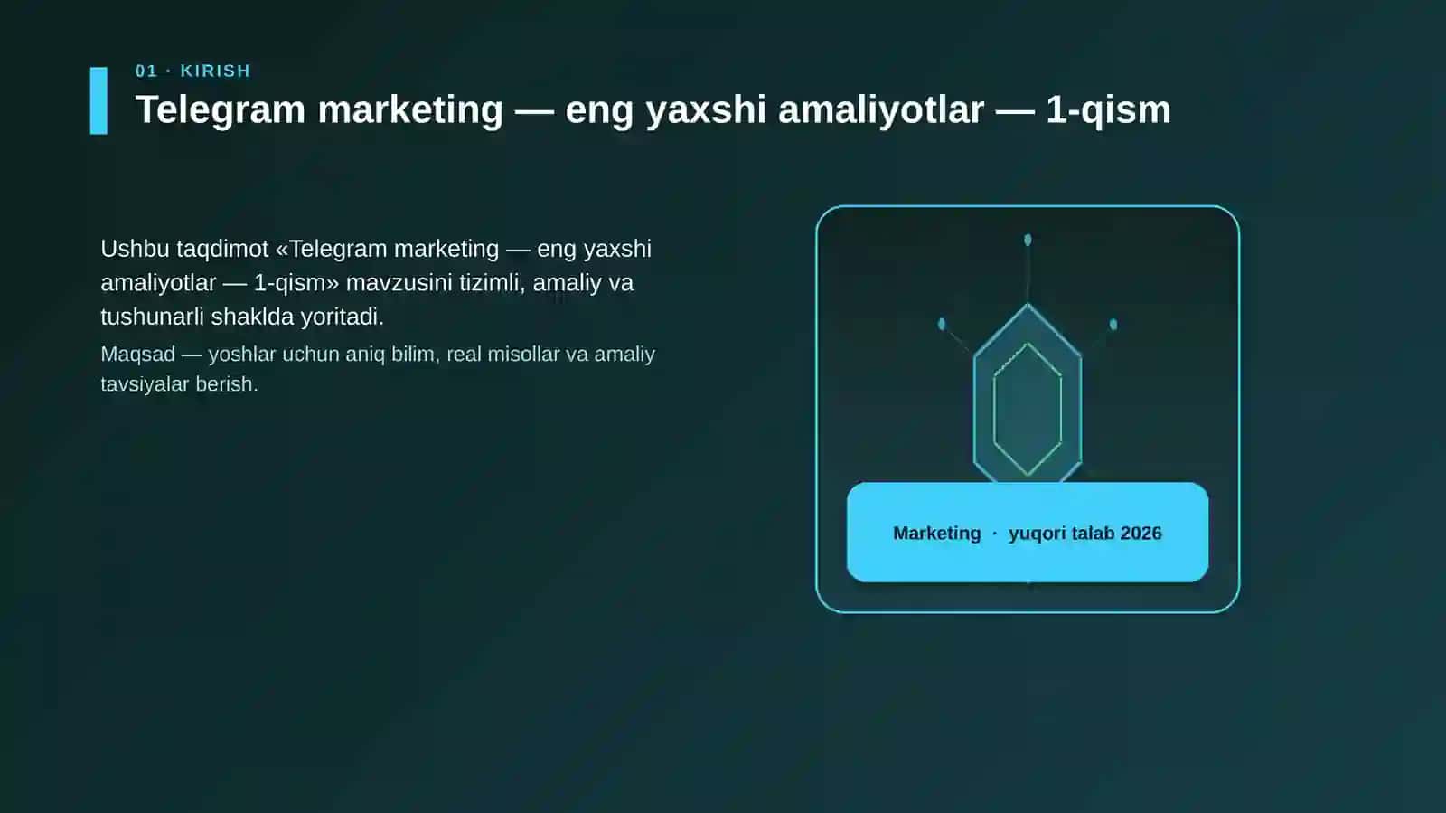 Telegram marketing — eng yaxshi amaliyotlar — 1-qism 3