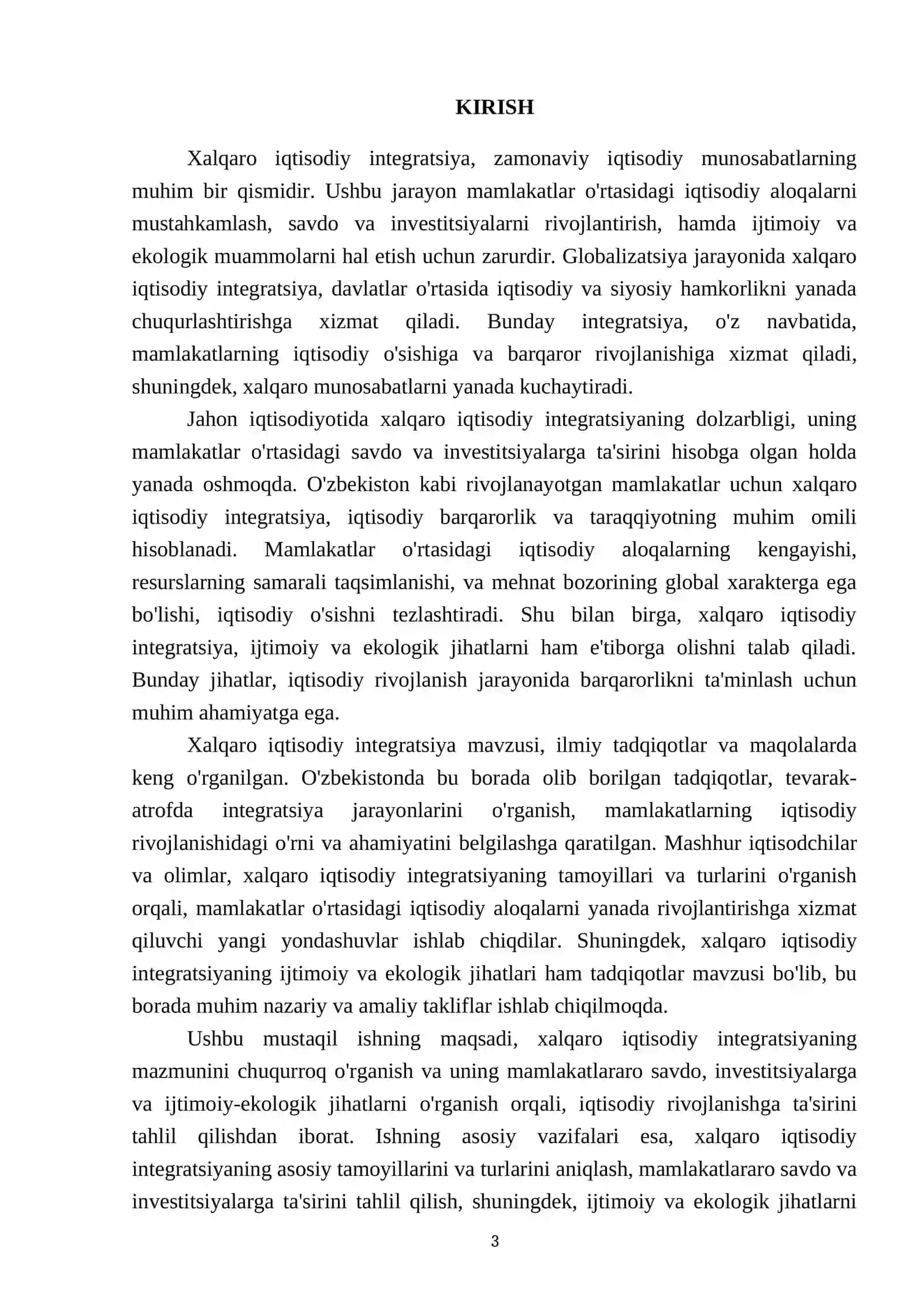 Xalqaro iqtisodiy integratsiyaning mazmuni 3