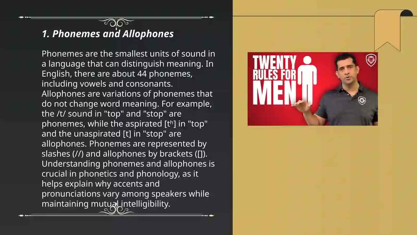 Phonemes and Allophones 3