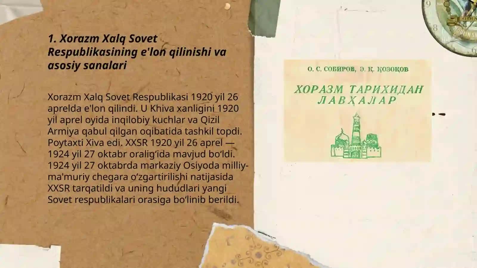 Xorazm Xalq Savet Respublikasining ( XXSR) tashkil topishi 3