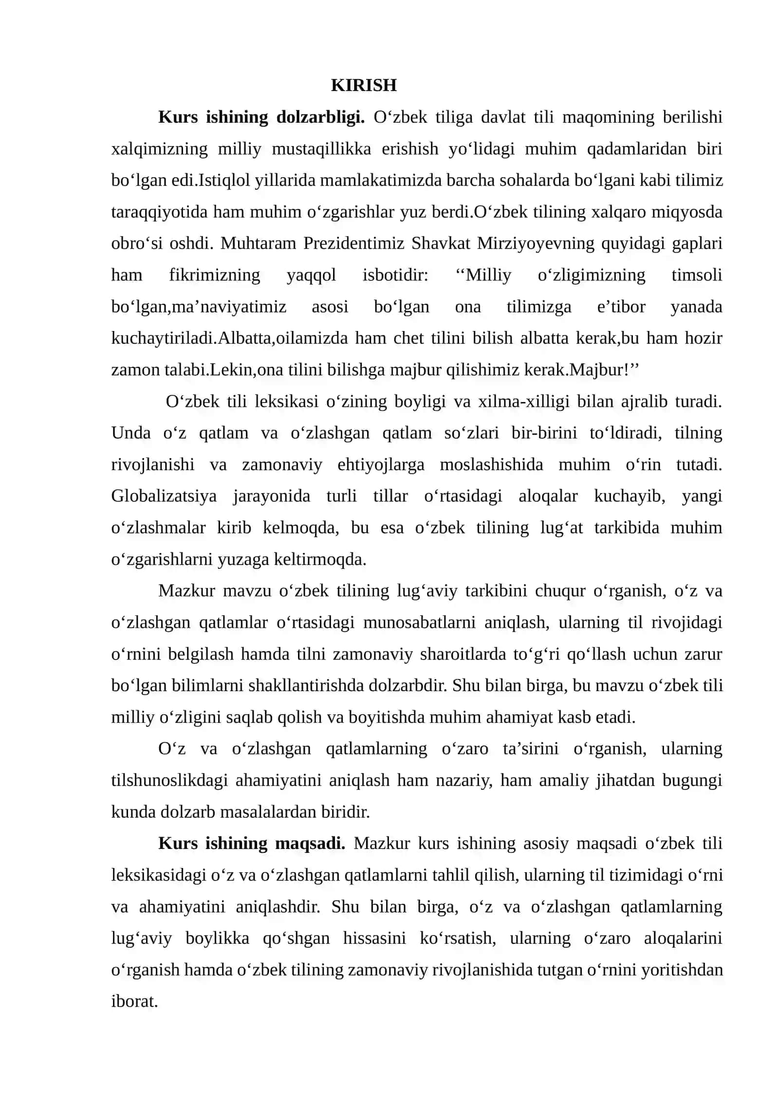 O‘zbek tili leksikasida o‘z va o‘zlashgan qatlam 3