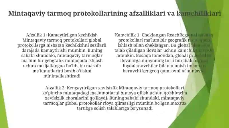 Mintaqaviy Tarmoq Bayonnomalari 3