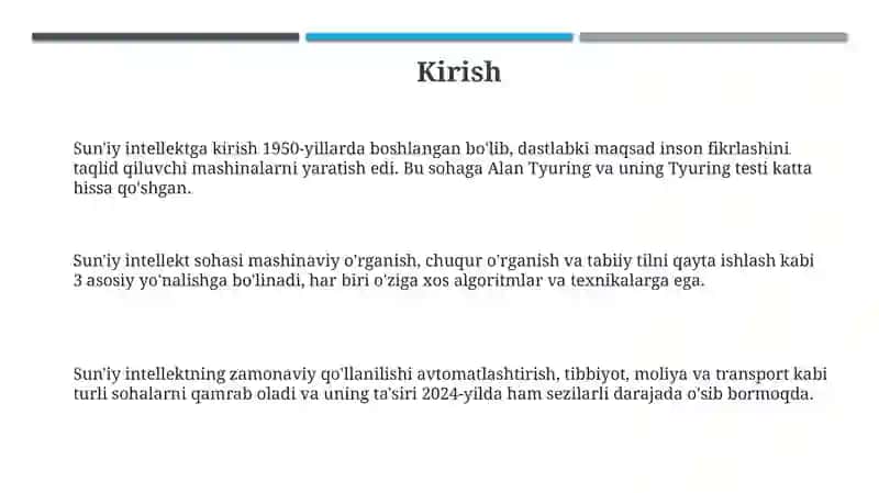 Python dasturlashda suniy intelekt bilan ishlovchi funksiyalar 3