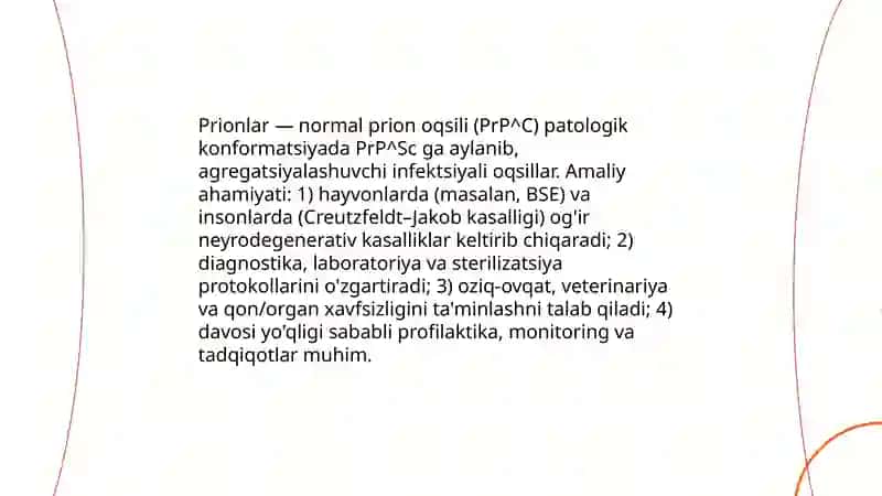 Prionlarning amalyotdagi axamiyati 3