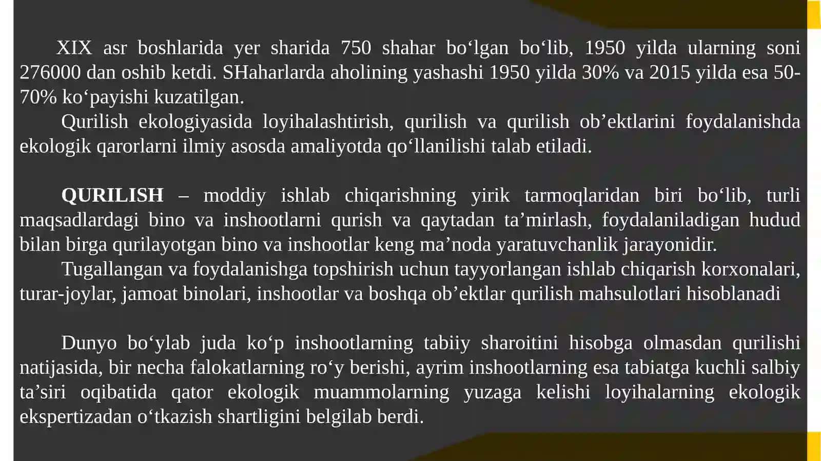 QURILISH JARAYONINING ATROF-MUHITGA TA’SIRI 3