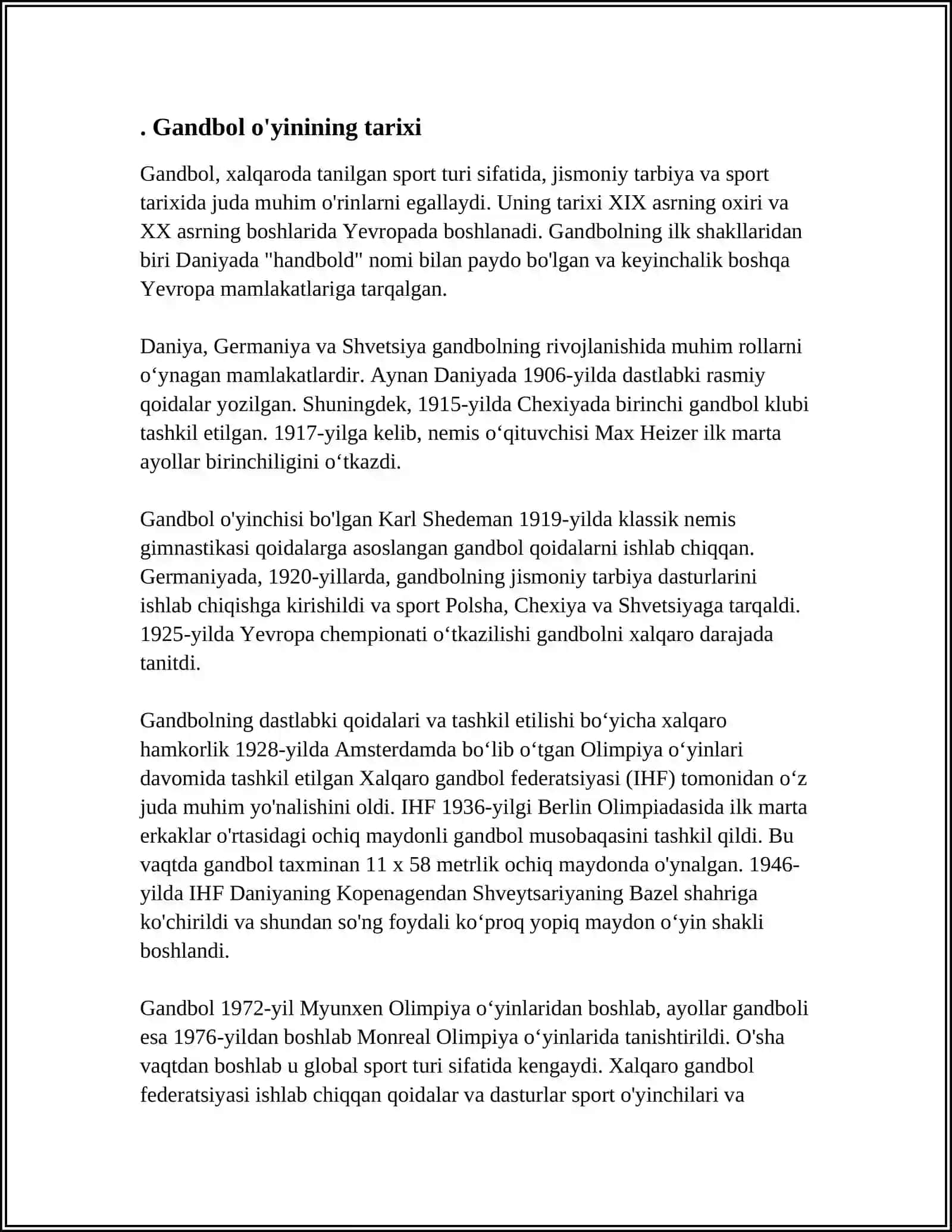 GANDBOL OYINI HAQIDA TUSHUNCHA 3