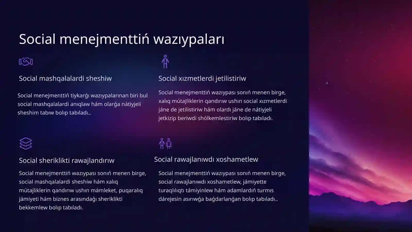 Socialmenejmenttiń qáliplesiwi 3