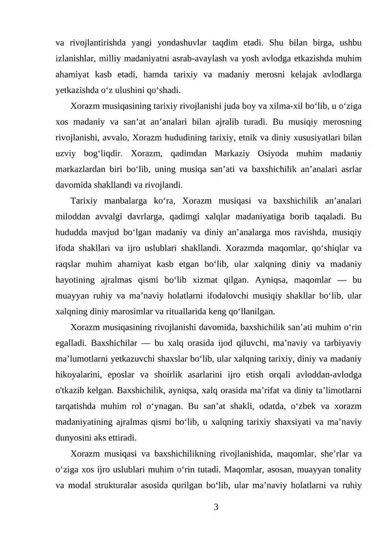 XORAZM MUSIQASI VA BAXSHICHILIKI 3