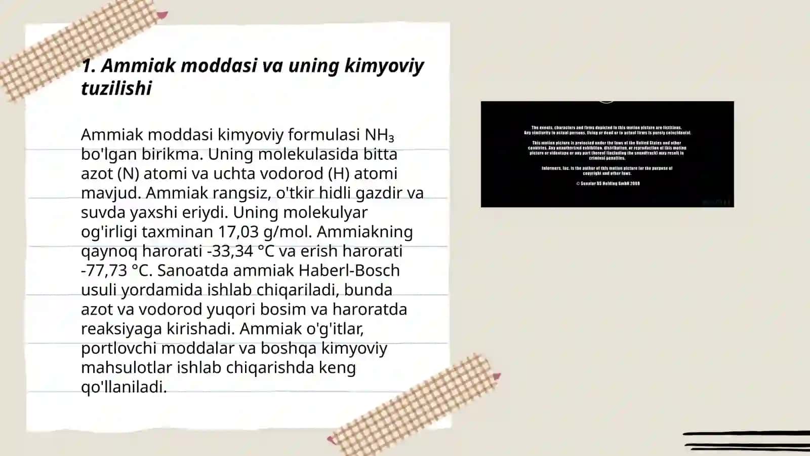 Amiyak ishlab chiqarish va xossilari 3