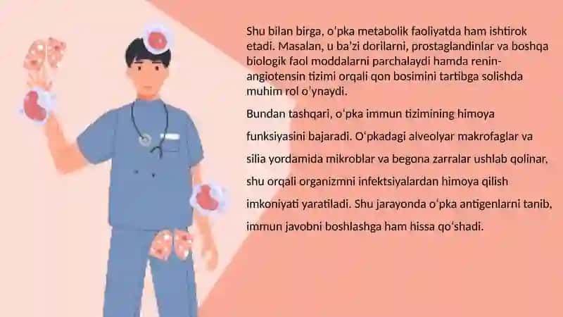 O'pkaning nafasga oid bo'lmagan funksiyalari. Sun'iy nafas 3