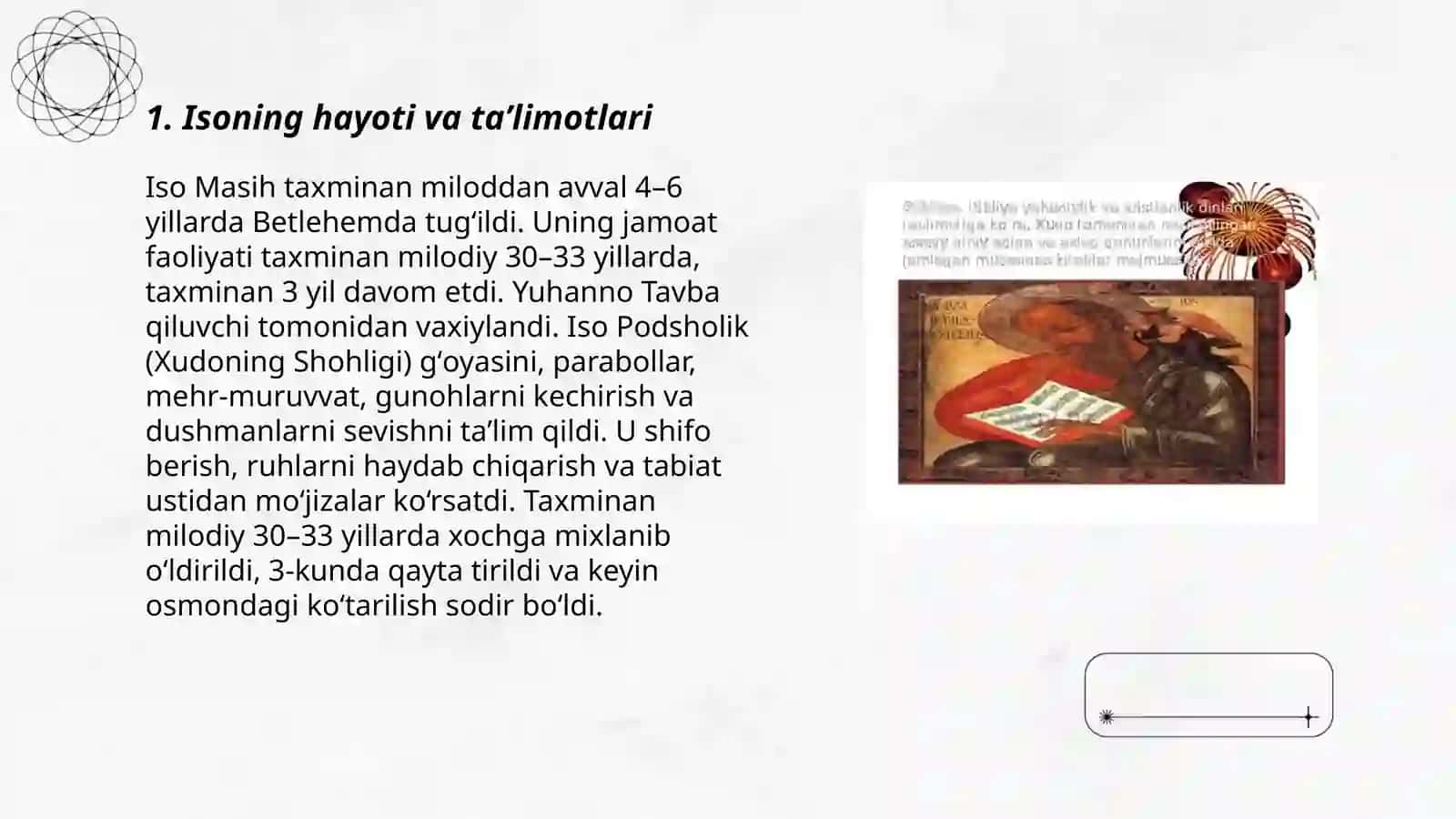 Isoning hayoti va taʼlimotlari 3