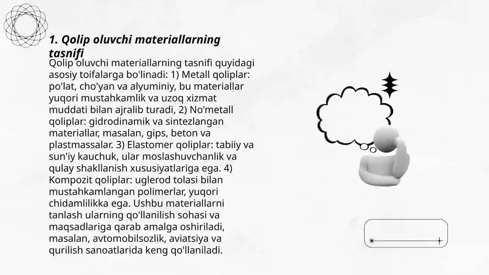 Qolip oluvchi materiallarning tasnifi 3