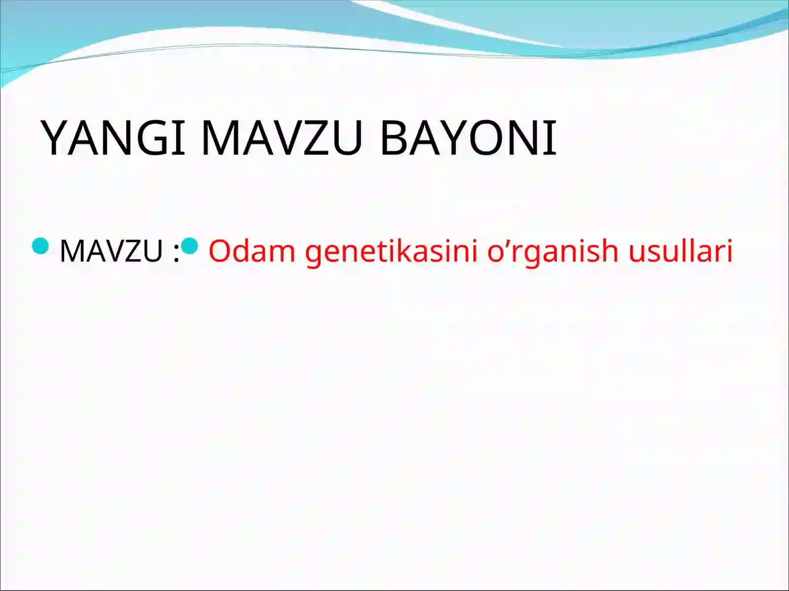 Odаm genetikasini o’rganish usullari 3