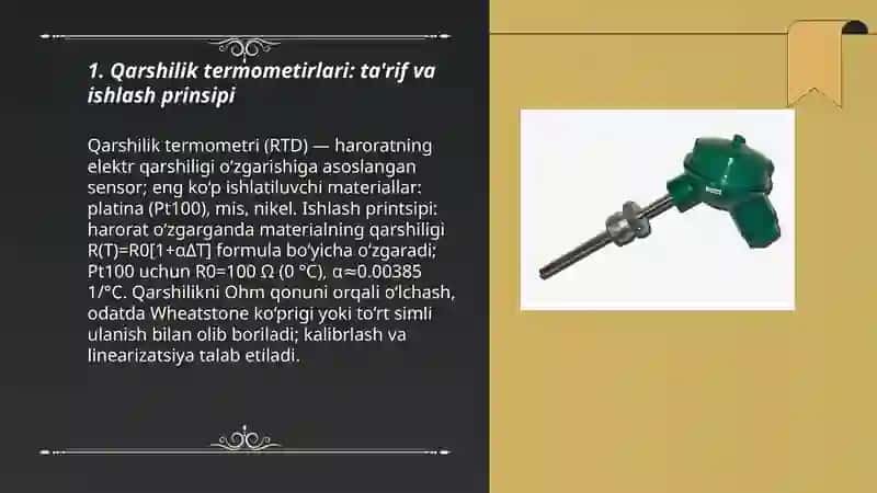Qarshilik termometirlari 3