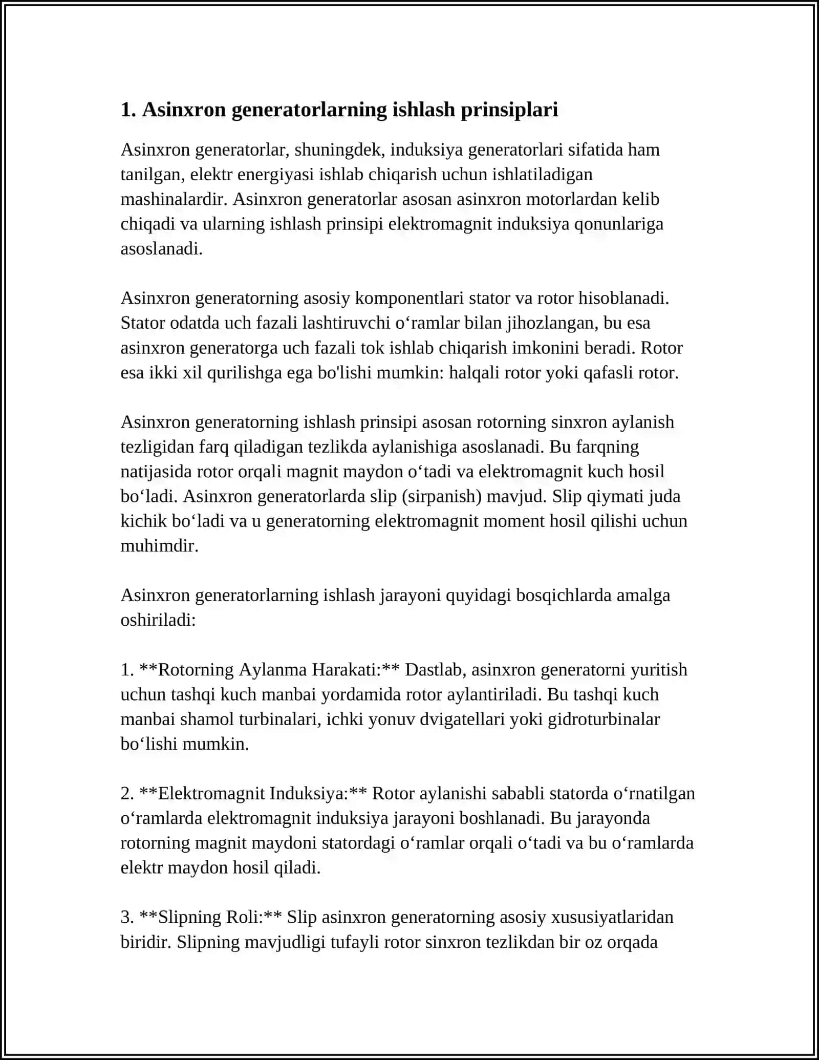 FAZA ROTIRI ASINXRON GENERATORLLAR 3