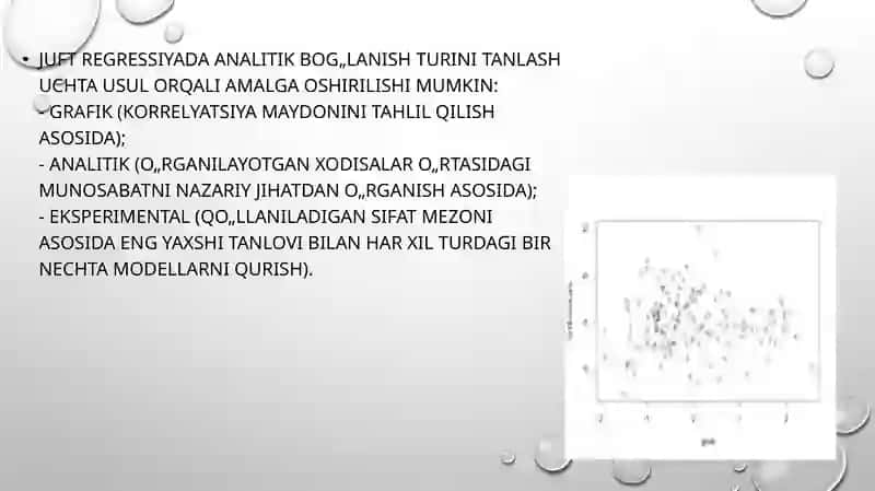 CHIZIQLI VA CHIZIQSIZ REGRESSION BOG’LANISHLAR 3