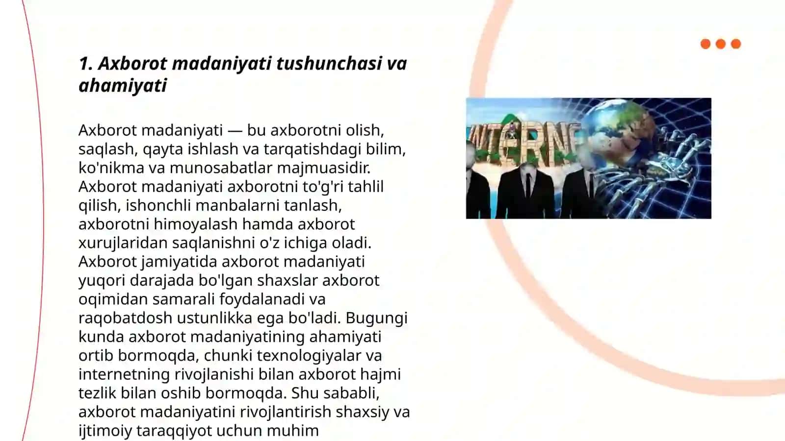 Globallashuv davrida axborot madaniyati zarurati 3