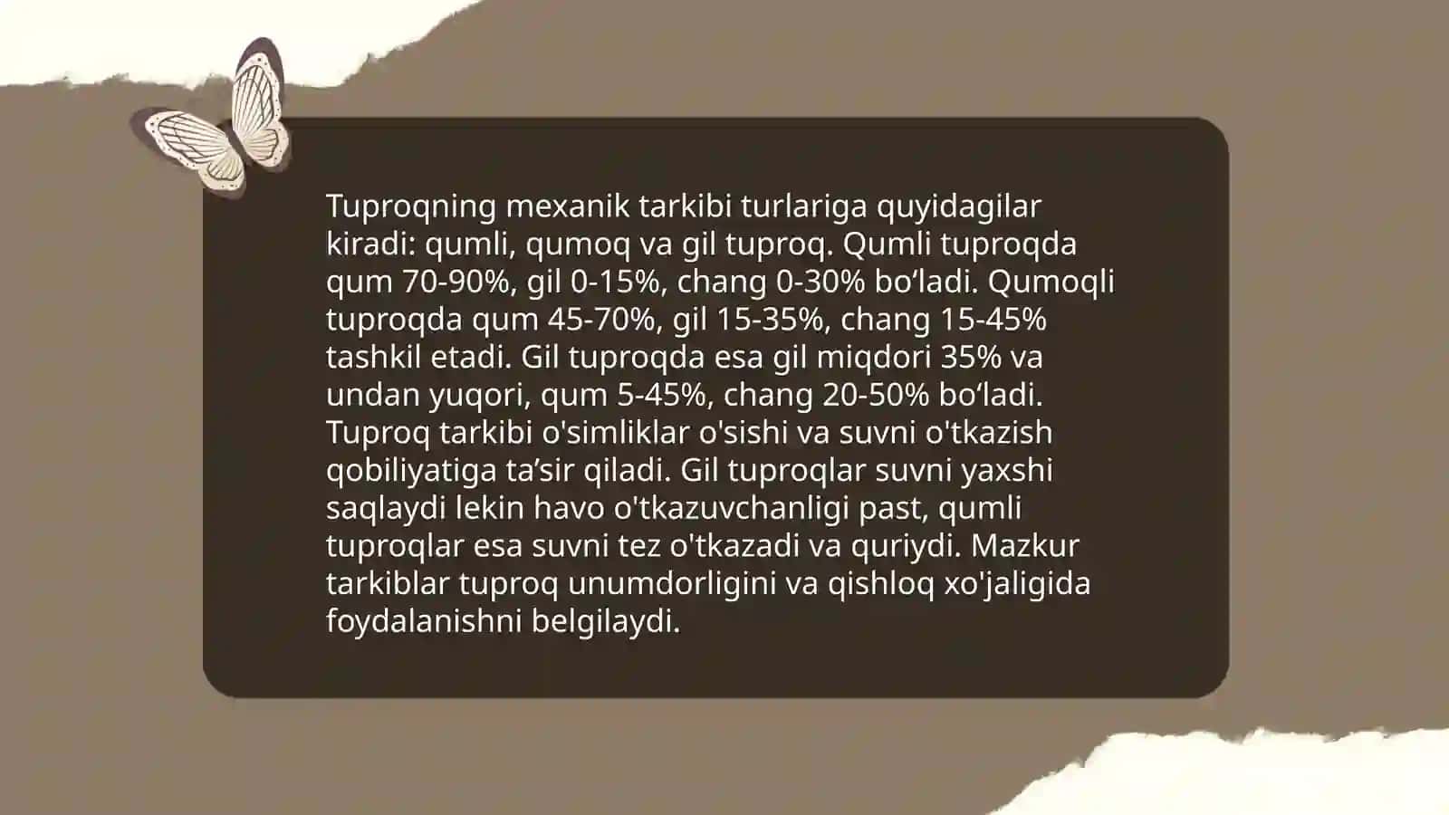 Tuproqning mexanik tarkibi 3