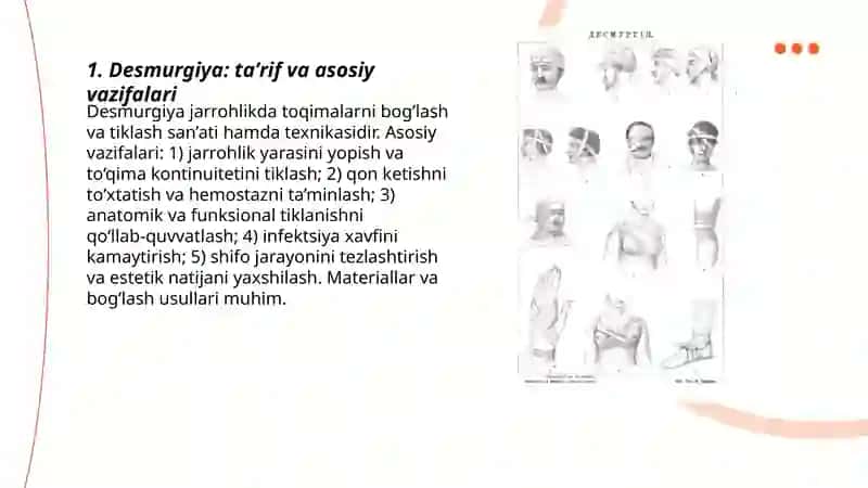 Desmurgiya. Bog’lam turlari 3