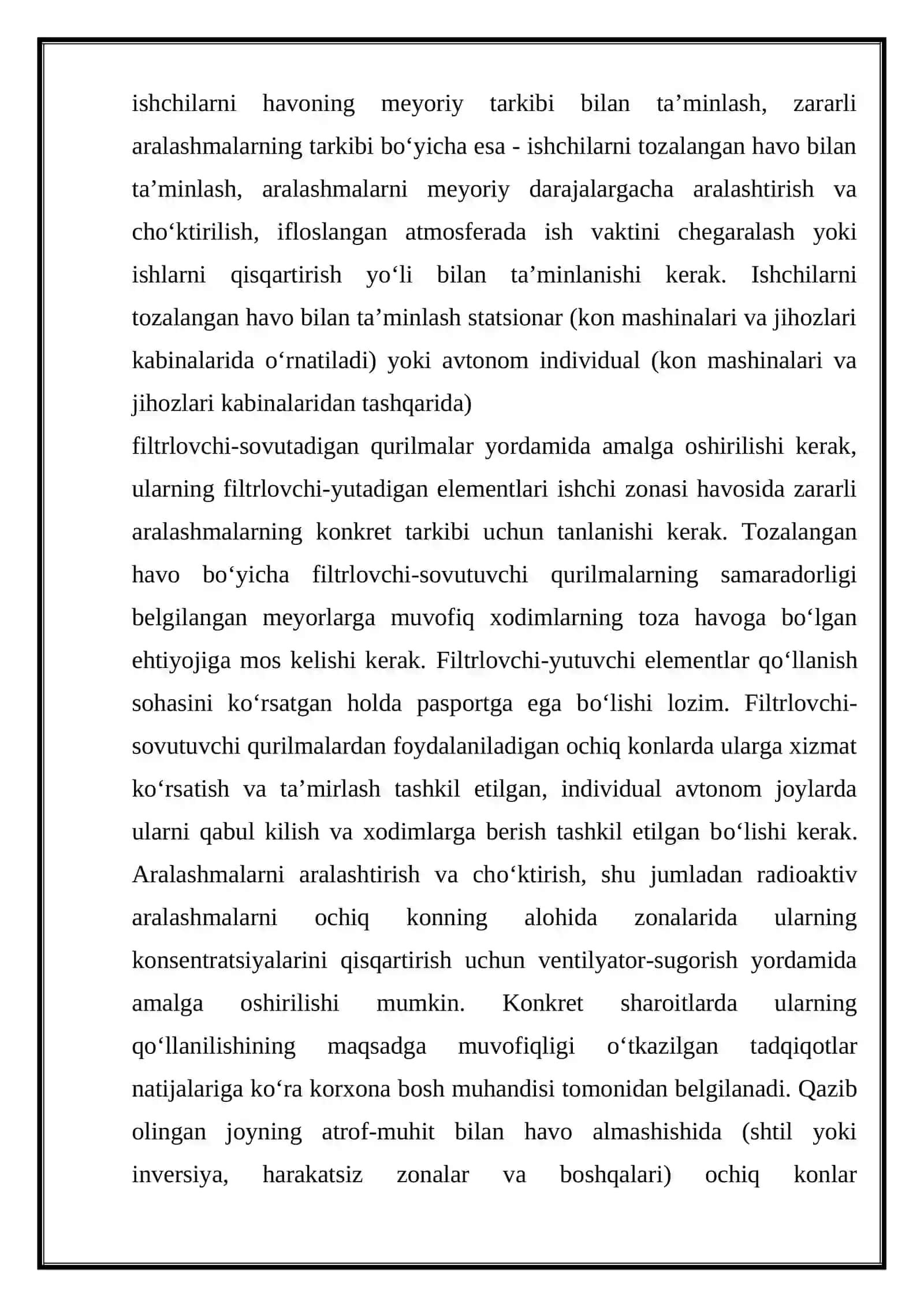 Ochiq kon ishlarida zaxarli gazlar 3