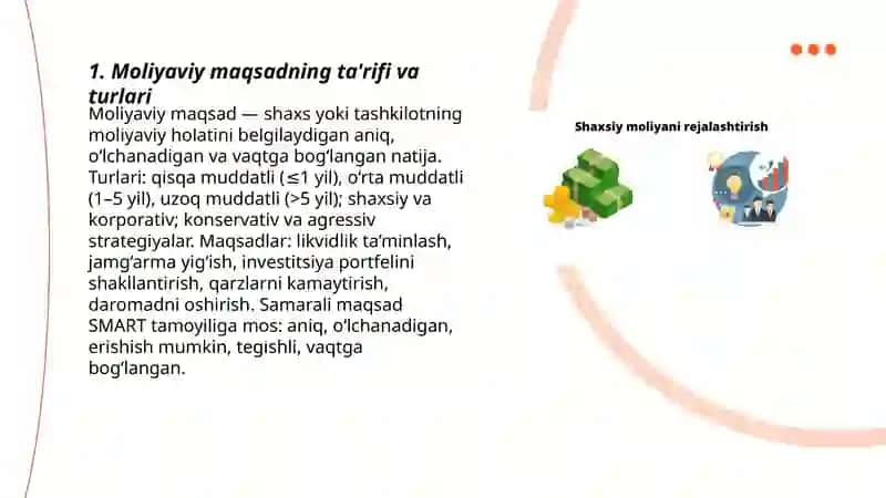 Moliyaviy maqsadni aniqlash 3
