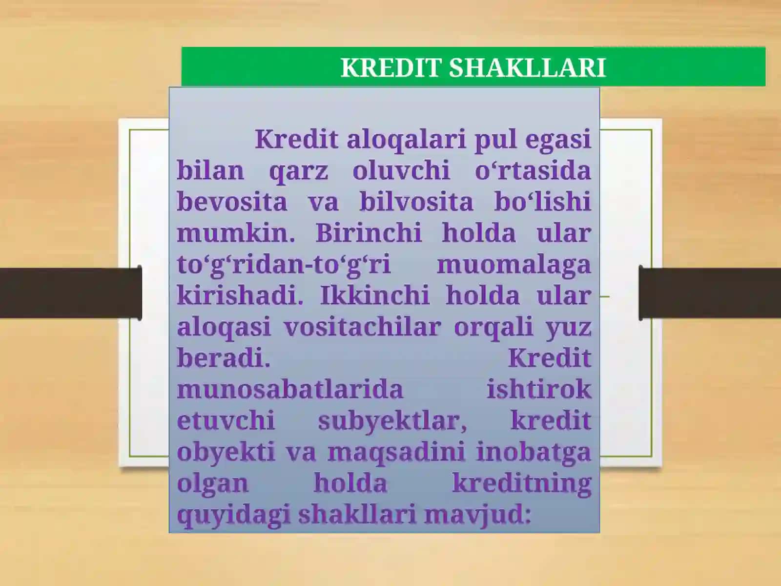 KREDIT SHAKLLARI.Istemol krediti 3