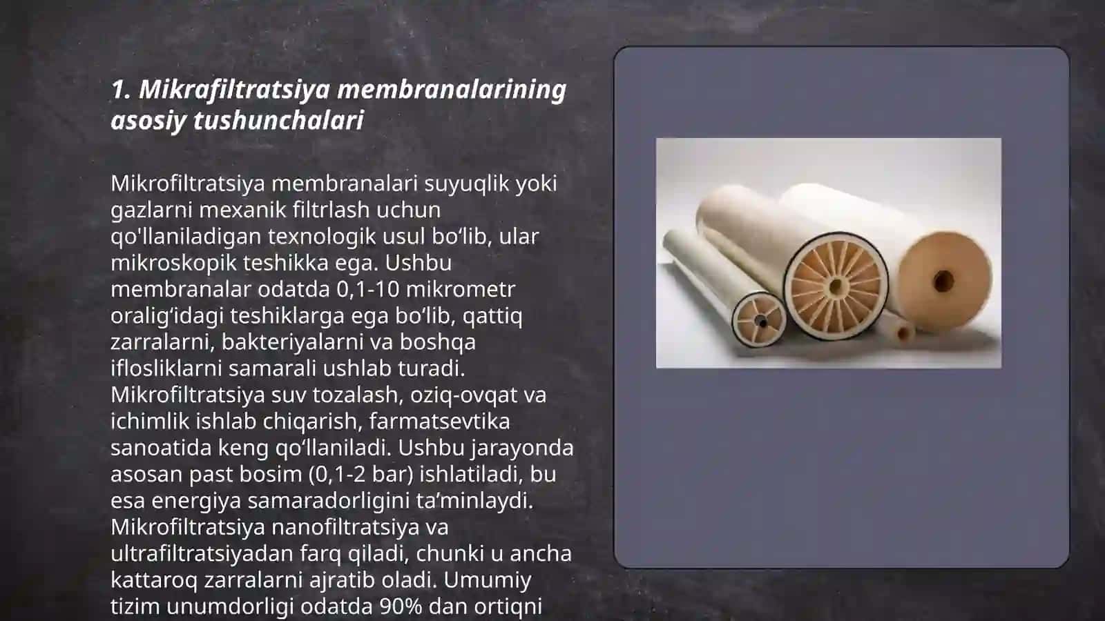 Mikrofiltratsiya membranalari 3