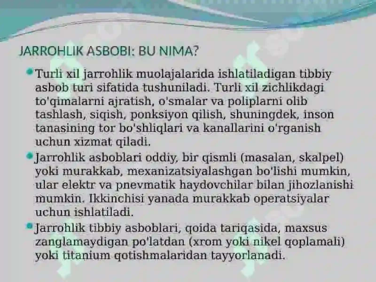 Zamonaviy jarohlik asboblari 3