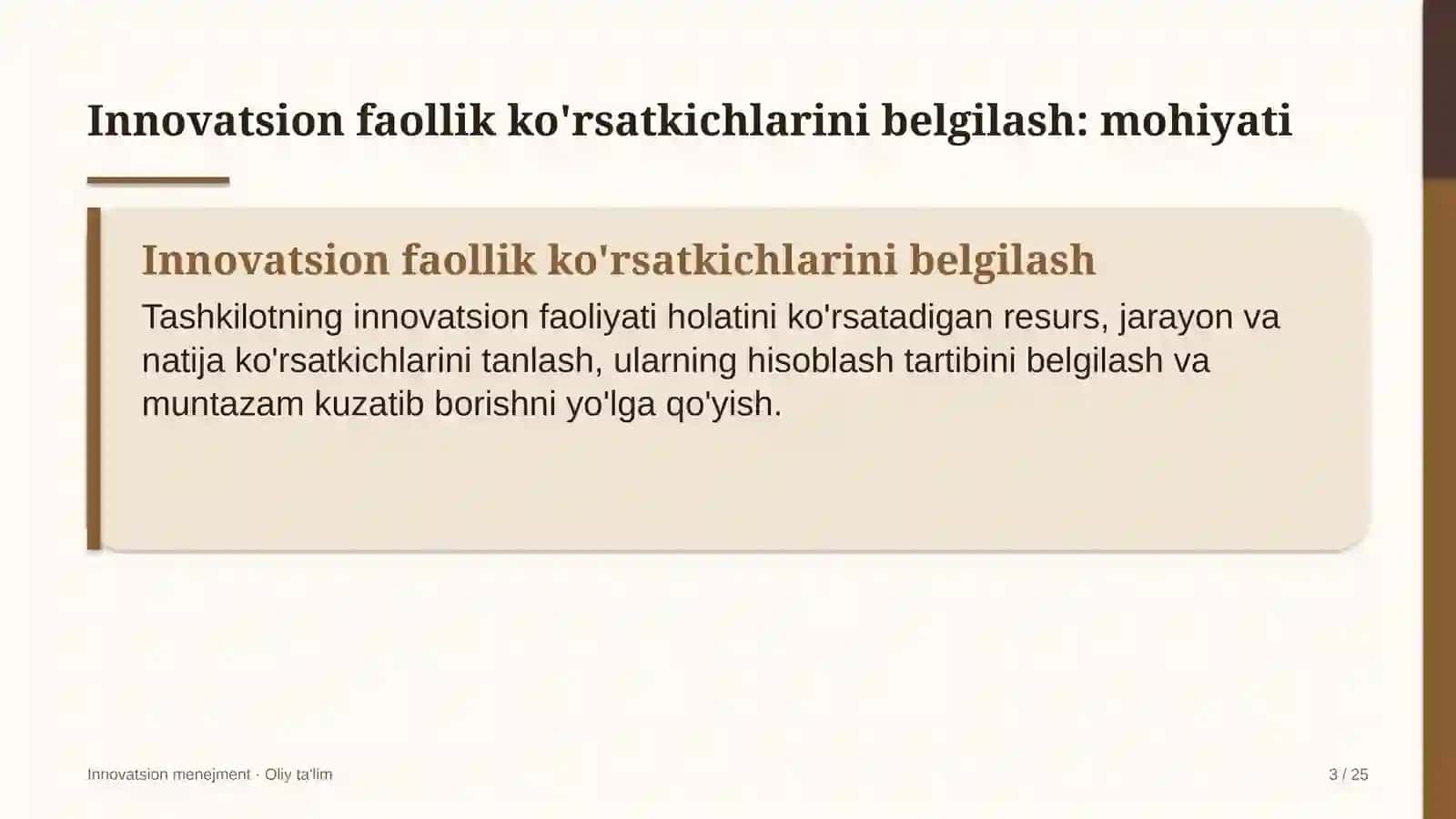 Atrof-muhitni muhofaza qilish organlarida innovatsion faollik ko'rsatkichlarini belgilash 3