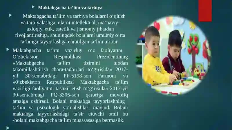 O‘zbekistonRespublikasining“Ta’limto‘g‘risidagi”Qonuni 3