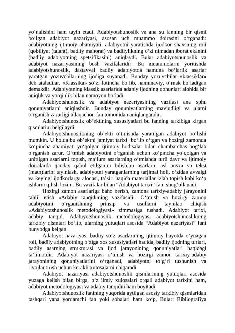 Adabiyotshunoslik – Adabiyot Haqidagi Fan 3