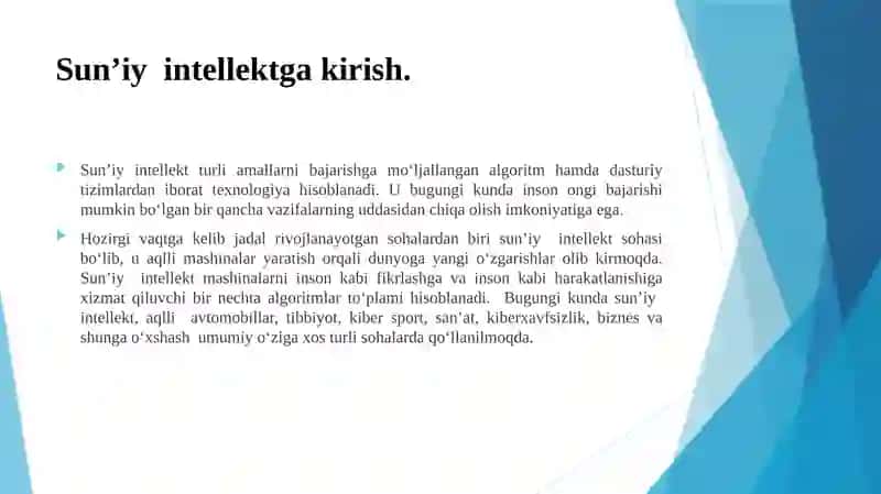 Sun’iy intellektga kirish 3