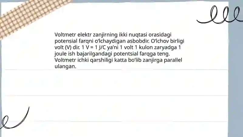 Voltmetr, ampermetr, ommetr va ularning ishlashprinsipi 3