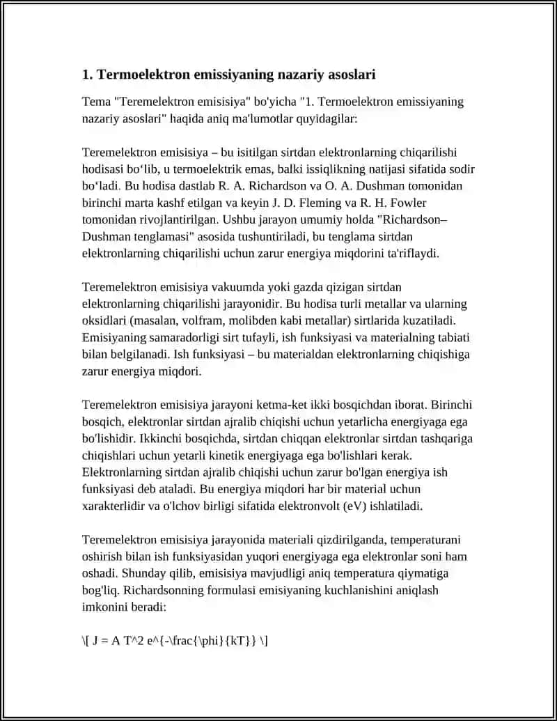 TERMOELEKTRON EMISSIYA 3