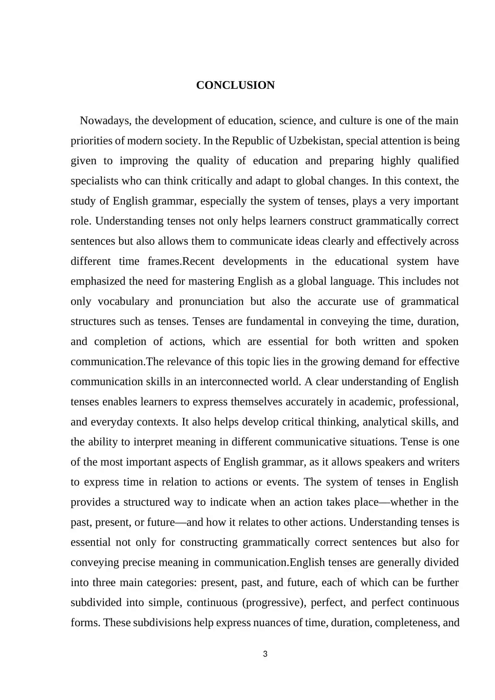 THE SYSTEM OF TENSES IN ENGLISH GRAMMAR 3