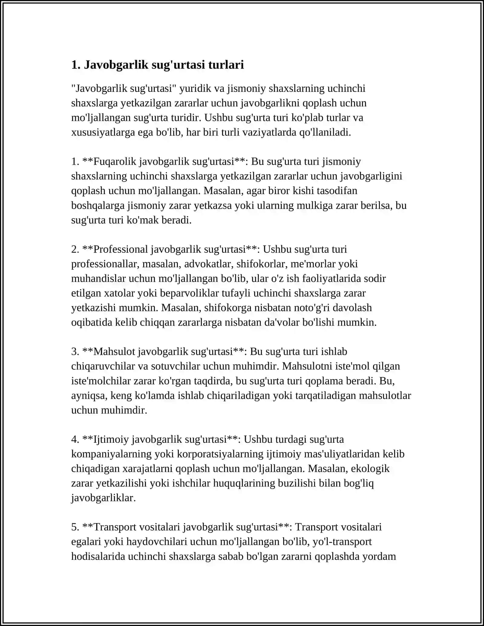 JAVOBGARLIKNI SUGʻURTA QILISH 3