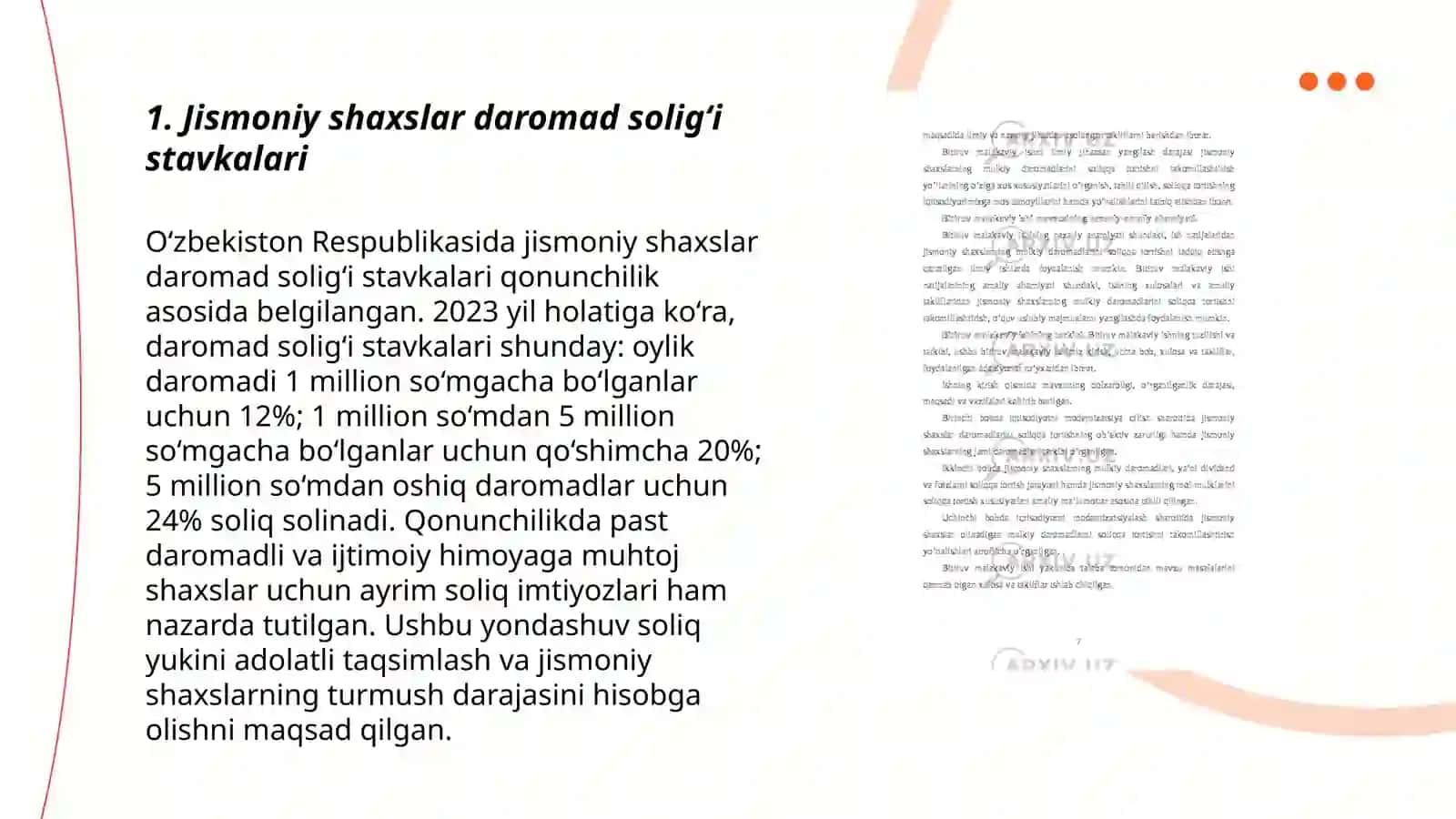 Jismoniy shaxslarning mehnat xaqqi va unga tenglashtirilgan shaklda oladigan daromadlarni soliqqa tortish tartibi 3
