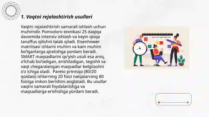 Vaqtni to’g’ri boshqarish 3