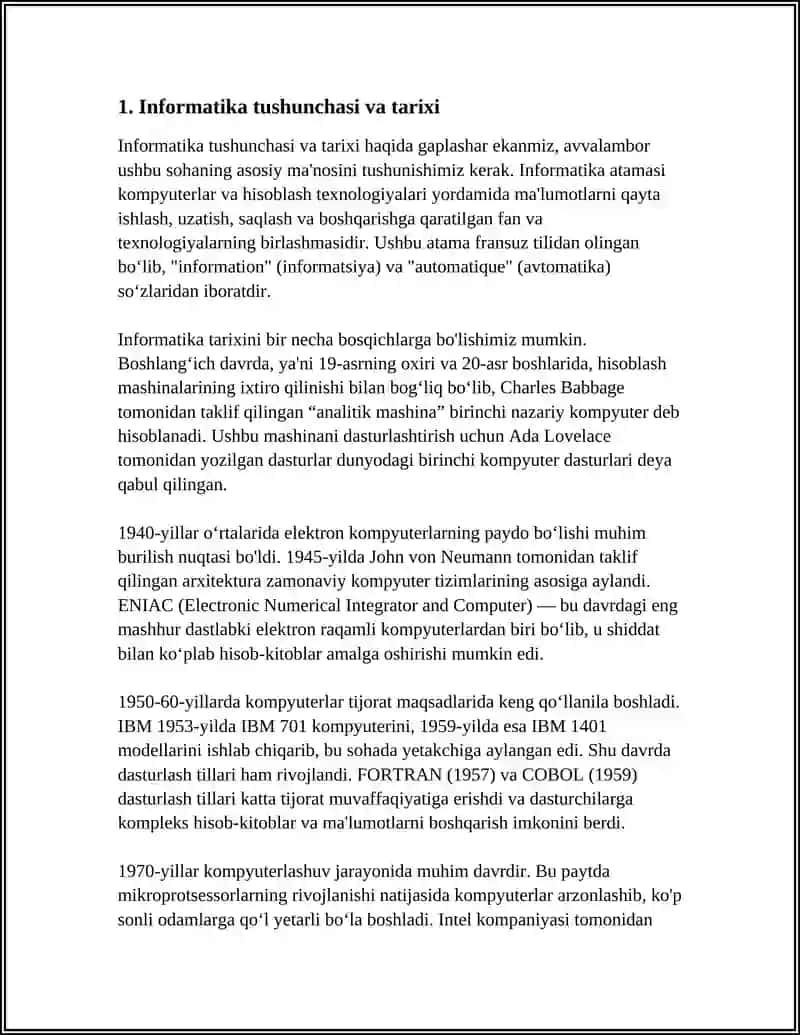 INFORMATIKA HAQIDA TUSHUNCHA SHAKLLANTIRISH 3