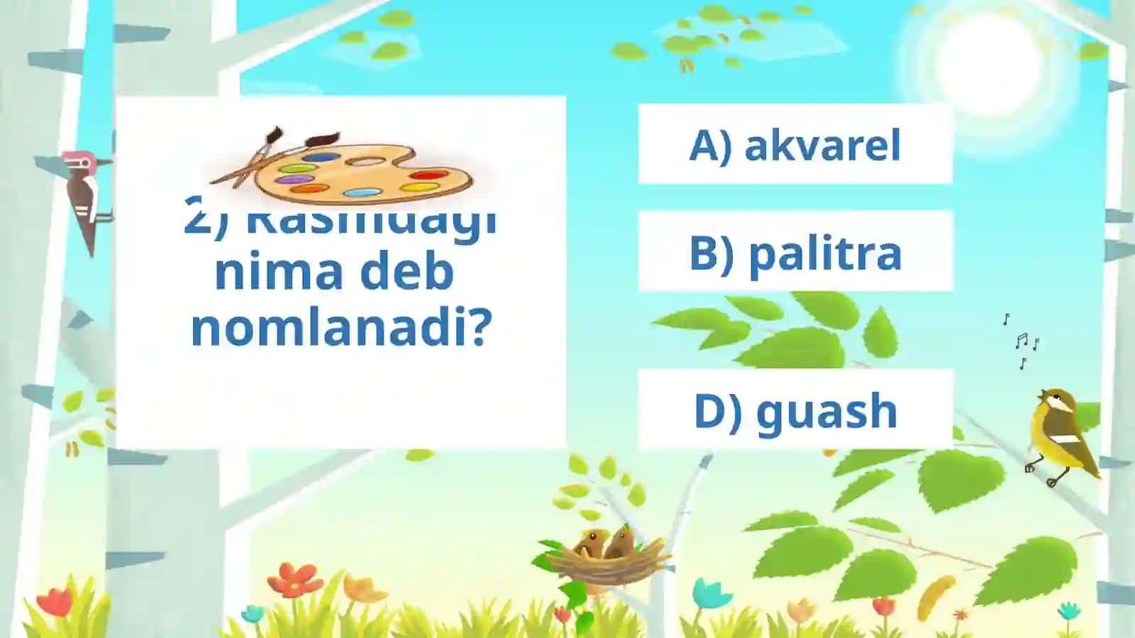 Mo‘yqalam mo‘jizasitest topshirig’i 3
