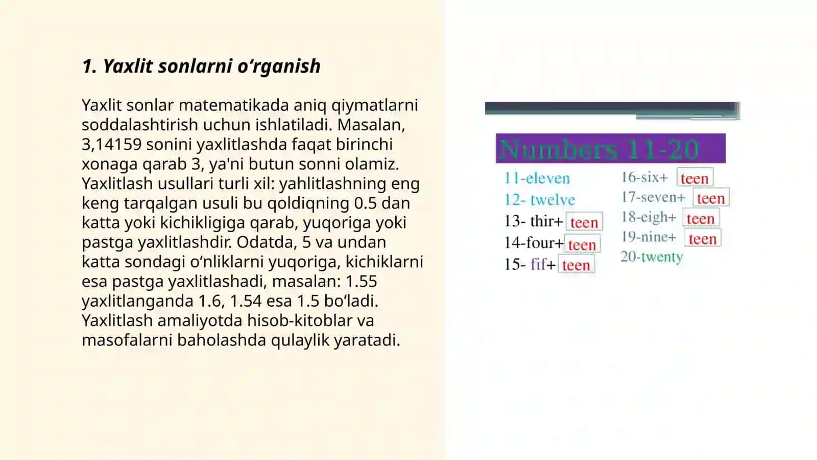 Yaxlit sonlarni boʻlish mavzusiga 3