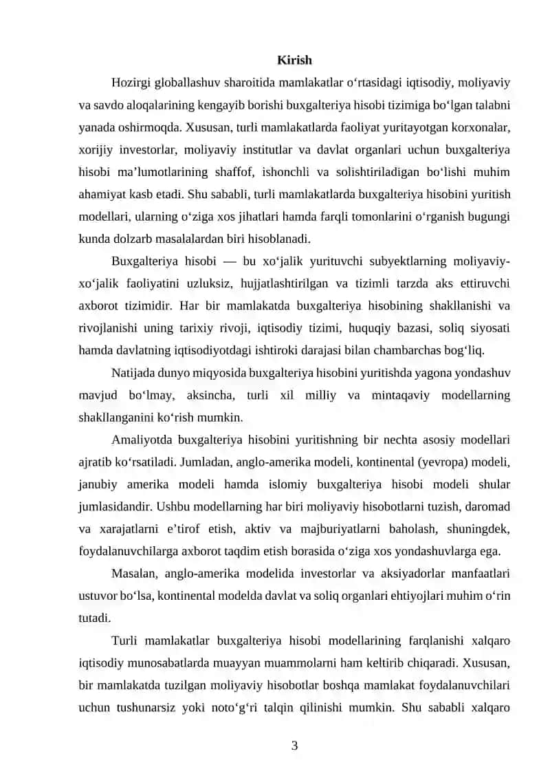 Turli mamlakatlarning buxgalteriya hisobini yuritish modellari 3