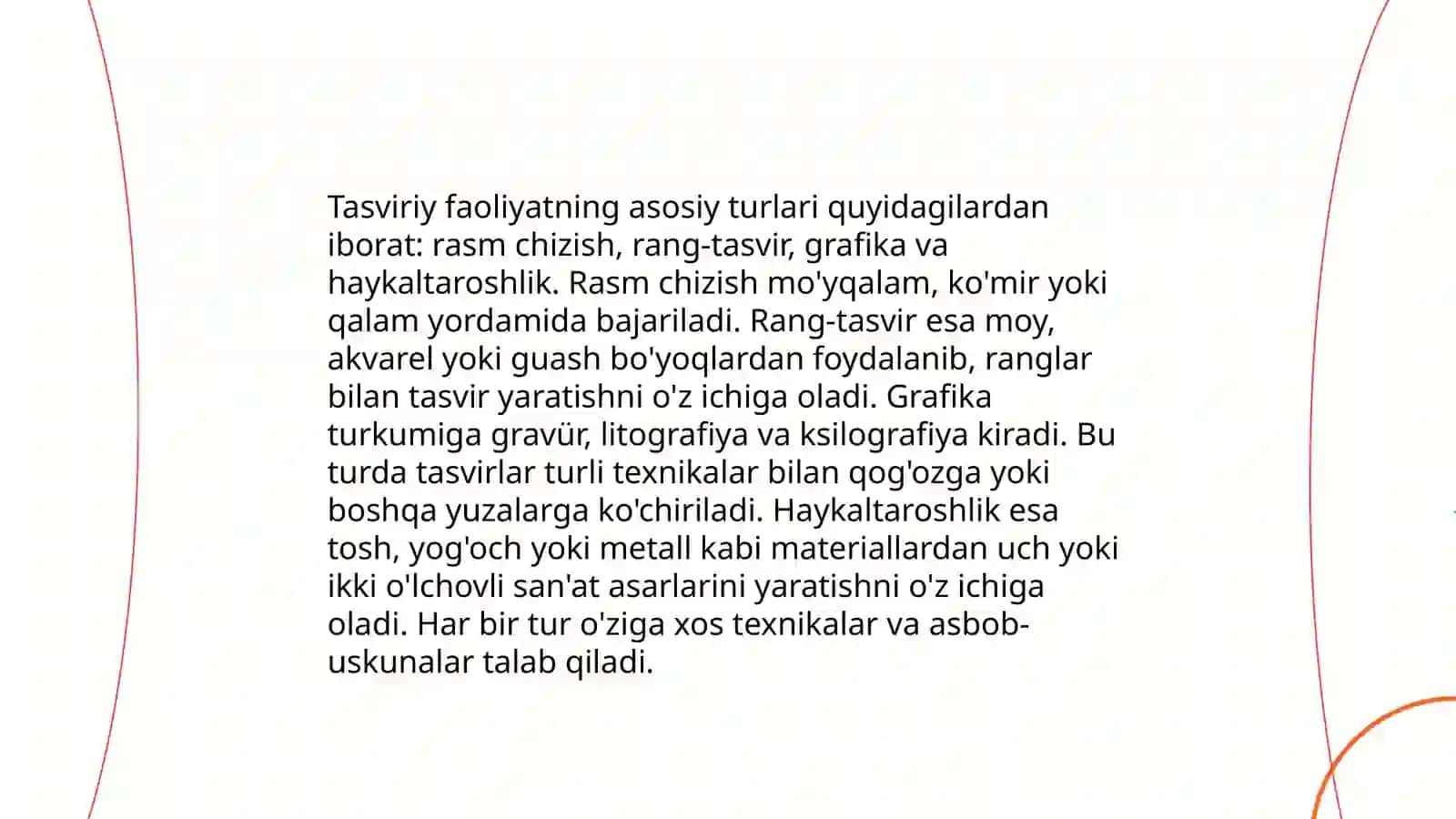 Tasviriy faoliyat mashĝulotlarini tashkil etish 3