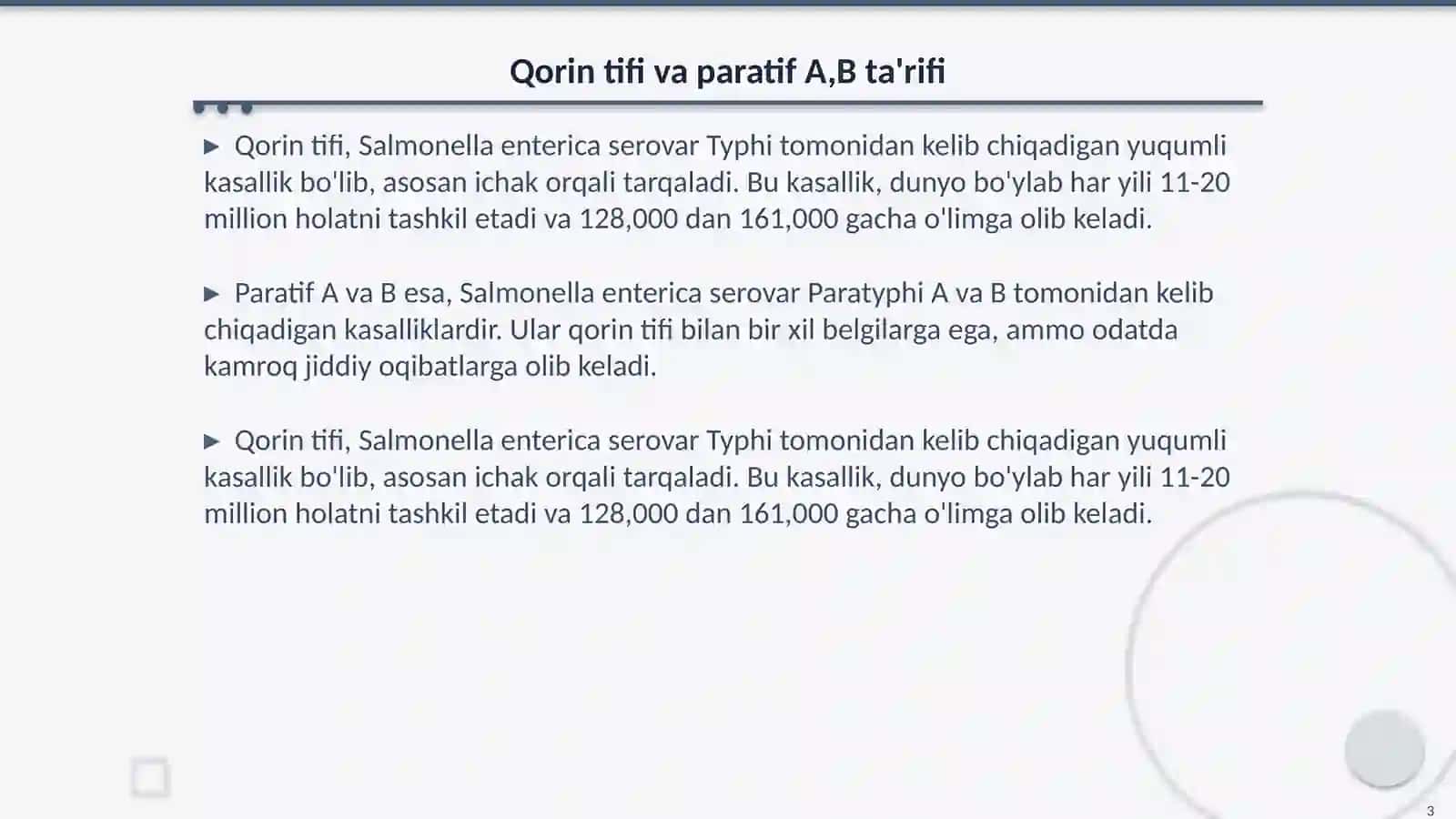 Qorin tifi va paratif A,B 3
