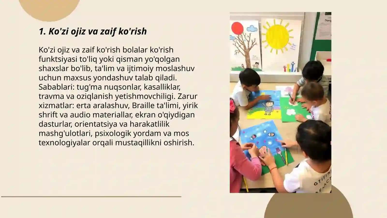 Imkoniyati cheklangan bolalar toifalari 3