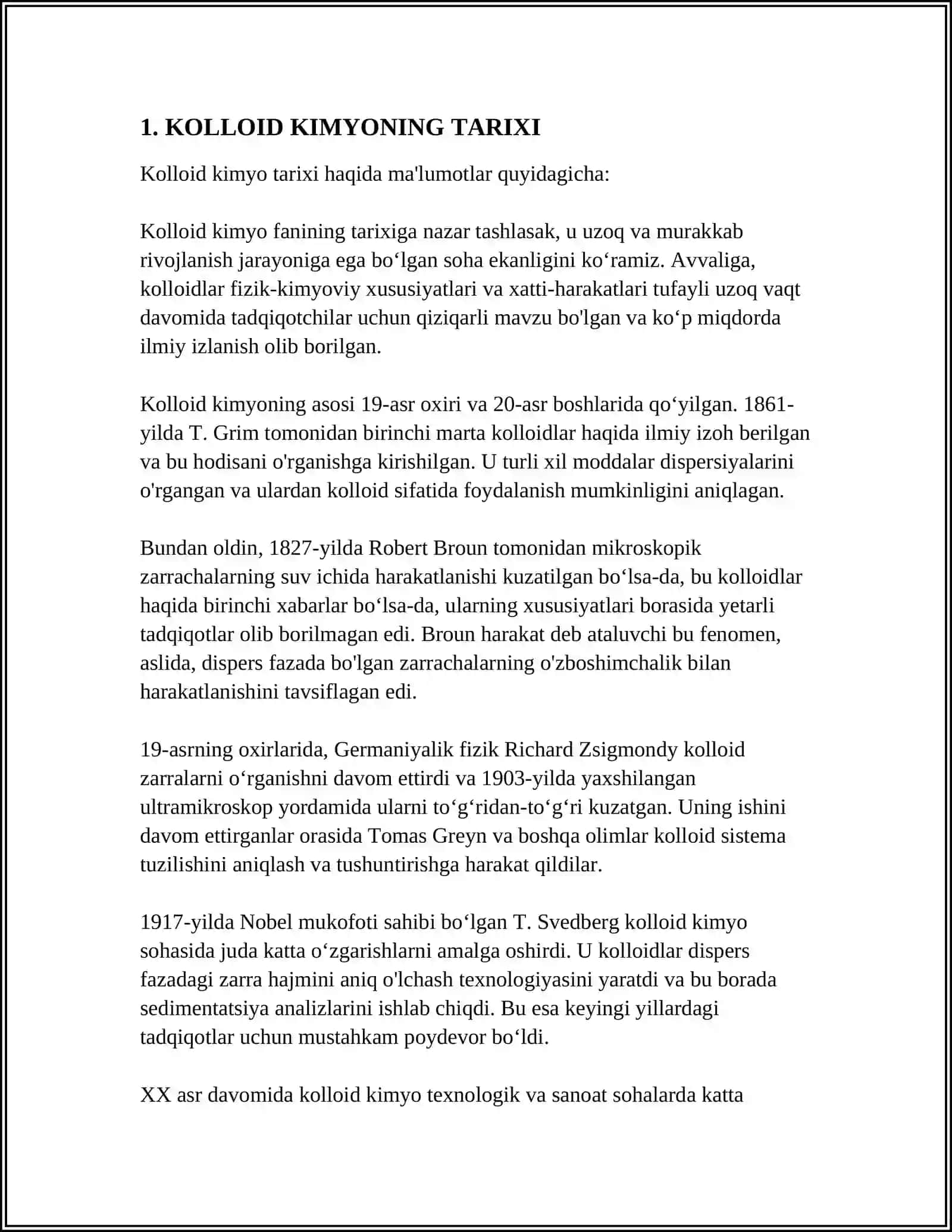 KOLLOID KIMYONING AHAMIYATI 3